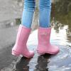 imageHISEA Womens Mid Calf Rubber Rain Boots Waterproof Wellington Garden BootsPink