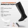 imageHISEA Womens Rubber Rain Boots Waterproof Packable Tall Garden Boots Lightweight Mud BootsBlack