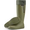 imageHISEA Womens Rubber Rain Boots Waterproof Packable Tall Garden Boots Lightweight Mud BootsGreen