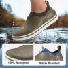 imageHISEA Mens Deck Rain Shoes Waterproof Rain Boots Neoprene Mud Garden Shoes for Lawn Care Gardening FarmingGreen