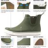 imageHISEA Mens Deck Boots Ankle Rain Boots Waterproof Rubber Saltwater Fishing Boot for SailingGreen