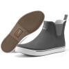 imageHISEA Mens Deck Boots Ankle Rain Boots Waterproof Rubber Saltwater Fishing Boot for SailingGrey