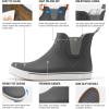 imageHISEA Mens Deck Boots Ankle Rain Boots Waterproof Rubber Saltwater Fishing Boot for SailingGrey