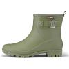 imageHISEA Womens Ankle Rain Boots Waterproof Fashion Short Garden Shoes Antislip for Women with Comfortable InsoleGreen