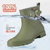 imageHISEA Womens Ankle Rain Boots Waterproof Fashion Short Garden Shoes Antislip for Women with Comfortable InsoleGreen