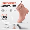 imageHISEA Womens Ankle Rain Boots Waterproof Fashion Short Garden Shoes Antislip for Women with Comfortable InsoleRed