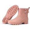 imageHISEA Womens Ankle Rain Boots Waterproof Fashion Short Garden Shoes Antislip for Women with Comfortable InsoleRed