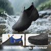imageHISEA Womens Ankle Rain Boots Waterproof Rubber Garden Shoes OutdoorBlack