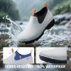 imageHISEA Womens Ankle Rain Boots Waterproof Rubber Garden Shoes OutdoorGrey