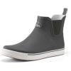 imageHISEA Mens Deck Boots Ankle Rain Boots Waterproof Rubber Saltwater Fishing Boot for SailingGrey