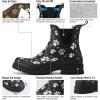 imageHISEA Ankle Rain Boots for Women Waterproof Chelsea Short Rubber Garden Shoes for Ladies Lightweight FashionBlack With Paw Print
