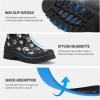 imageHISEA Ankle Rain Boots for Women Waterproof Chelsea Short Rubber Garden Shoes for Ladies Lightweight FashionBlack With Paw Print