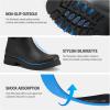 imageHISEA Ankle Rain Boots for Women Waterproof Chelsea Short Rubber Garden Shoes for Ladies Lightweight FashionMatte Black