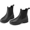 imageHISEA Chelsea Rain Boots Women Ankle Garden Boots for Women Short Rubber Boot OutdoorBlack
