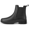 imageHISEA Chelsea Rain Boots Women Ankle Garden Boots for Women Short Rubber Boot OutdoorBlack