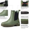 imageHISEA Chelsea Rain Boots Women Ankle Garden Boots for Women Short Rubber Boot OutdoorGreen