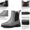 imageHISEA Chelsea Rain Boots Women Ankle Garden Boots for Women Short Rubber Boot OutdoorGrey