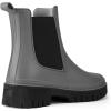 imageHISEA Chelsea Rain Boots Women Ankle Garden Boots for Women Short Rubber Boot OutdoorGrey