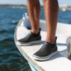 imageHISEA Mens Deck Boots Waterproof Ankle Rain Boots Neoprene Saltwater Fishing Boot OutdoorBlack