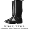 imageHISEA Rain Boots for Women Waterproof Garden Boots Knee High Rain Shoes with Comfort Insole NonSlip Seamless Tall Rain BootsBlack