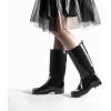 imageHISEA Rain Boots for Women Waterproof Garden Boots Knee High Rain Shoes with Comfort Insole NonSlip Seamless Tall Rain BootsBlack
