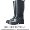 imageHISEA Rain Boots for Women Waterproof Garden Boots Knee High Rain Shoes with Comfort Insole NonSlip Seamless Tall Rain BootsGrey
