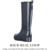 imageHISEA Rain Boots for Women Waterproof Garden Boots Knee High Rain Shoes with Comfort Insole NonSlip Seamless Tall Rain BootsGrey