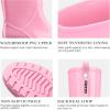 imageHISEA Rain Boots for Women Waterproof Garden Boots Knee High Rain Shoes with Comfort Insole NonSlip Seamless Tall Rain BootsLight Pink