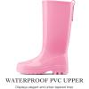 imageHISEA Rain Boots for Women Waterproof Garden Boots Knee High Rain Shoes with Comfort Insole NonSlip Seamless Tall Rain BootsLight Pink