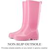 imageHISEA Rain Boots for Women Waterproof Garden Boots Knee High Rain Shoes with Comfort Insole NonSlip Seamless Tall Rain BootsLight Pink