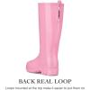 imageHISEA Rain Boots for Women Waterproof Garden Boots Knee High Rain Shoes with Comfort Insole NonSlip Seamless Tall Rain BootsLight Pink