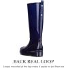 imageHISEA Rain Boots for Women Waterproof Garden Boots Knee High Rain Shoes with Comfort Insole NonSlip Seamless Tall Rain BootsStarry Blue