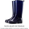imageHISEA Rain Boots for Women Waterproof Garden Boots Knee High Rain Shoes with Comfort Insole NonSlip Seamless Tall Rain BootsStarry Blue