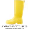 imageHISEA Rain Boots for Women Waterproof Garden Boots Knee High Rain Shoes with Comfort Insole NonSlip Seamless Tall Rain BootsYellow