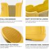 imageHISEA Rubber Rain Boots for Women Waterproof Chelsea Boots Short Ankle Rain Shoes Wedge Heel AntiSlipping Rainboots for Ladies with Comfort Insole Lightweight Stylish Outdoor Work BootiesYellow