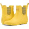 imageHISEA Rubber Rain Boots for Women Waterproof Chelsea Boots Short Ankle Rain Shoes Wedge Heel AntiSlipping Rainboots for Ladies with Comfort Insole Lightweight Stylish Outdoor Work BootiesYellow