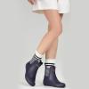 imageHISEA Rubber Rain Boots for Women Waterproof Chelsea Boots Short Ankle Rain Shoes Wedge Heel AntiSlipping Rainboots for Ladies with Comfort Insole Lightweight Stylish Outdoor Work BootiesNavy Blue