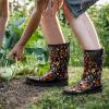 imageHISEA Rubber Rain Boots for Women Waterproof Garden Mud BootsDark Garden