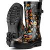 imageHISEA Rubber Rain Boots for Women Waterproof Garden Mud BootsDark Garden