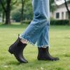 imageHISEA Short Rain Boots for Women Waterproof Womens Ankle Rubber Boot for Garden Farm Lightweight FashionBlack