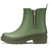 imageHISEA Short Rain Boots for Women with Zipper Waterproof Chelsea Boots Rubber Garden Shoes for Ladies FashionGreen