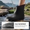 imageHISEA Womens Rubber Rain Boots Ankle Garden Boots for Women Short Rubber Boot OutdoorBlack