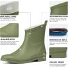 imageHISEA Womens Rubber Rain Boots Ankle Garden Boots for Women Short Rubber Boot OutdoorGreen
