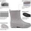 imageHISEA Womens Rubber Rain Boots Waterproof Short Chelsea Boots for Garden Outdoor