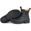 imageHISEA Womens Saltwater Winter Rain Boots Waterproof Duck Chelsea Lined Outdoor Garden BootBlack