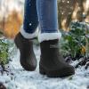 imageHISEA Womens Saltwater Winter Rain Boots Waterproof Duck Chelsea Lined Outdoor Garden BootBlack