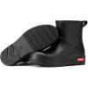 imageHISEA Womens Short Chelsea Boots Ankle Rubber Rain Boots for Garden WaterproofBlack