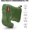 imageHISEA Womens Short Chelsea Boots Ankle Rubber Rain Boots for Garden WaterproofLight Green