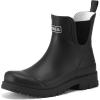 imageHISEA Ankle Rain Boots for Women Waterproof Chelsea Short Rubber Garden Shoes for Ladies Lightweight FashionMatte Black