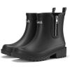 imageHISEA Short Rain Boots for Women with Zipper Waterproof Chelsea Boots Rubber Garden Shoes for Ladies FashionBlack